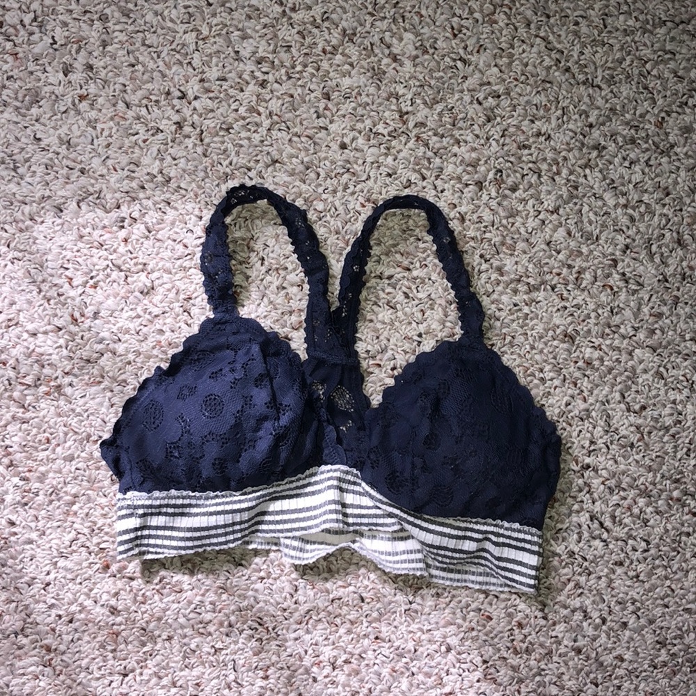 AERIE NAVY BLUE PADDED BRALETTE